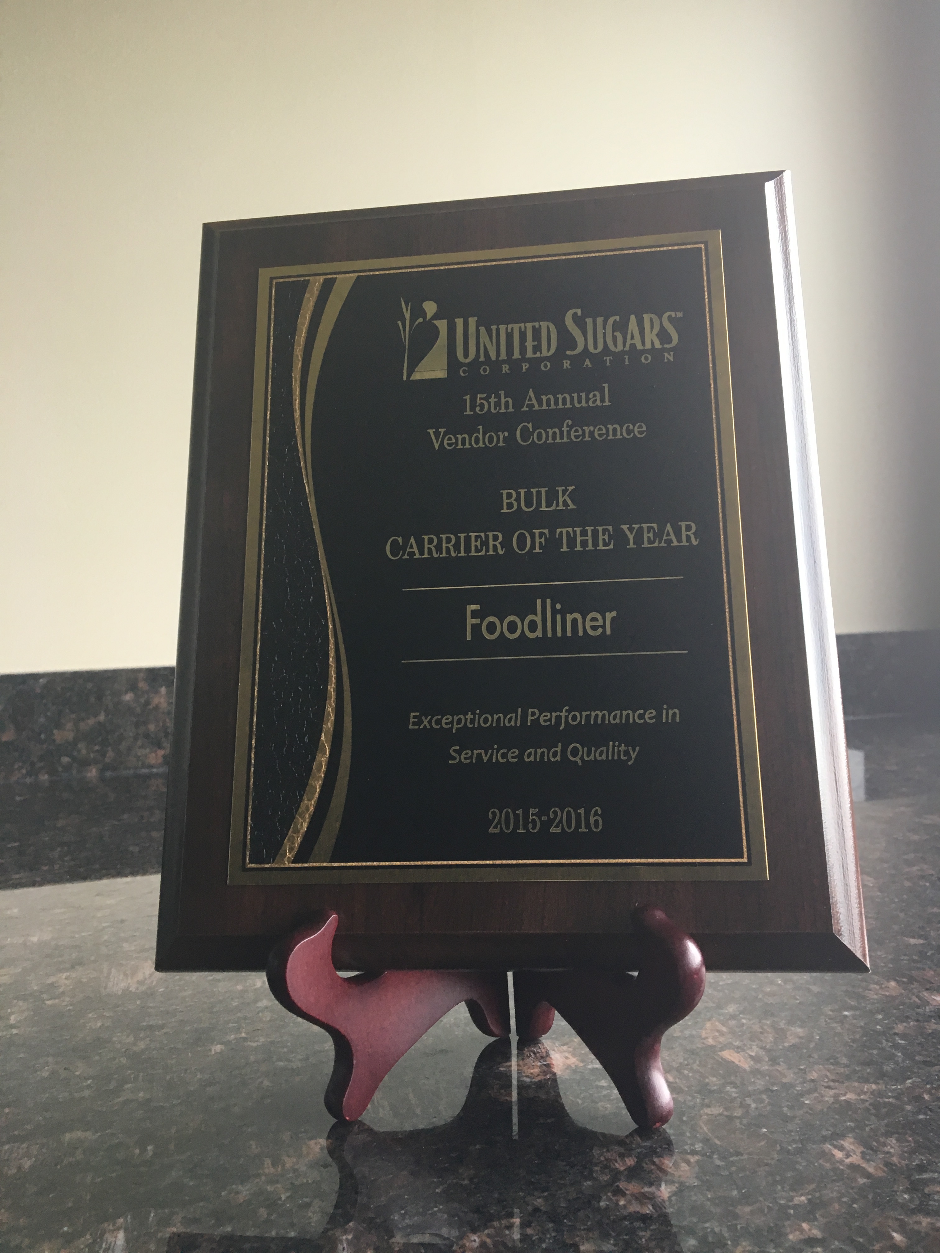 unitedsugarsbulkcarrieroftheyear201520161 Foodliner